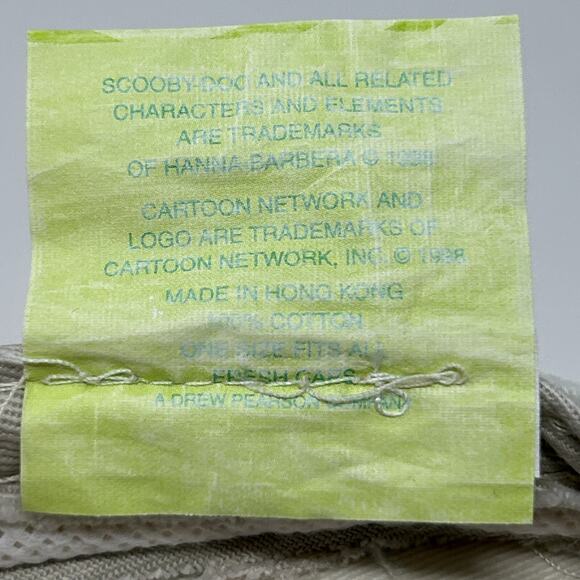 Vintage 90s Scooby Doo Hat Cap 1998 Cartoon Network 6 Panel Strapback White - Picture 11 of 12